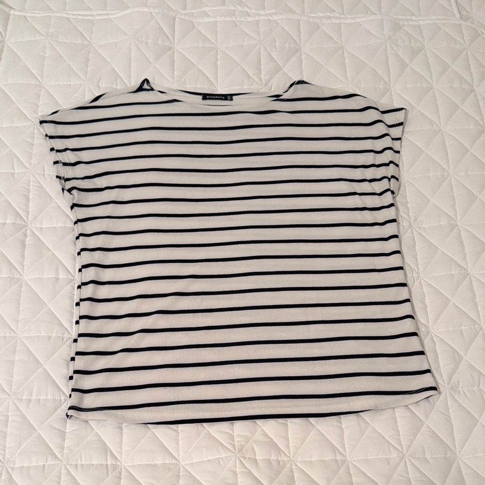 H&M Black and White Striped Tee